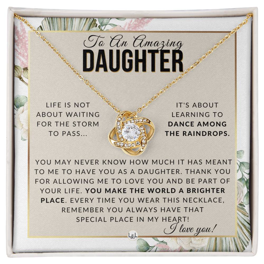 Daughter Gift - Dance In The Rain - Meaningful Gift For Her Birthday, Christmas or For Graduation - Liliana and Liam