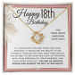 18th Birthday - Knot Pendent Necklace - Gift For Her - Liliana and Liam