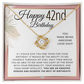42nd Birthday - Elegant Knot Pendent Necklace - Birthday Gift For Her