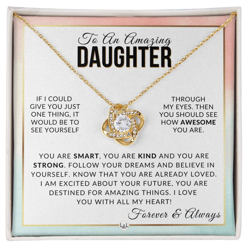 Daughter Gift - With All My Heart - Meaningful Gift For Her Birthday, Christmas or For Graduation - Liliana and Liam