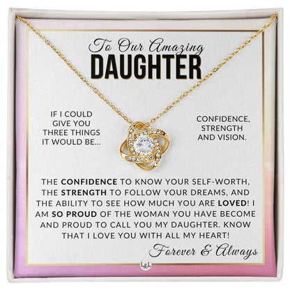 Daughter Gift - Forever and Always - Meaningful Gift For Her Birthday, Christmas or For Graduation - Liliana and Liam