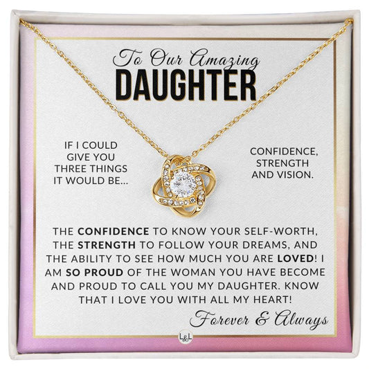 Daughter Gift - Forever and Always - Meaningful Gift For Her Birthday, Christmas or For Graduation - Liliana and Liam