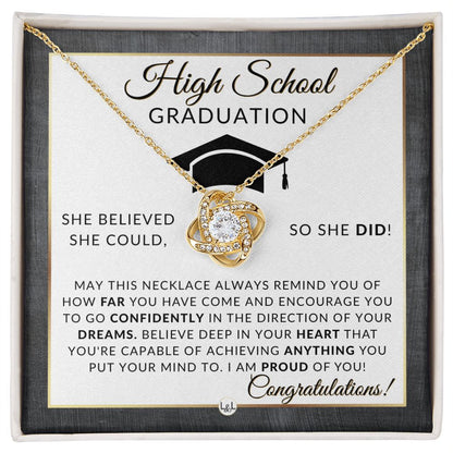 High School Graduation Gift For Her - Meaningful Milestone Necklace - Graduation Gift For Her - Liliana and Liam