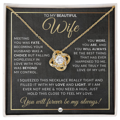 Heartfelt Gift For Wife - Pendant Necklace - Sentimental and Romantic Christmas Gift, Valentine's Day, Birthday or Anniversary Present - Liliana and Liam