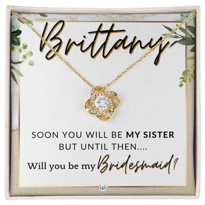 Personalized Bridesmaid Proposal - Special Request for Sister-in-Law - Beach Wedding Theme