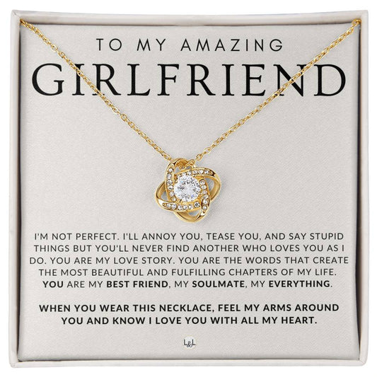 Sentimental Gift For My Girlfriend - Beautiful Women's Pendant + Heartfelt Message - Perfect Christmas Gift, Valentine's Day, Birthday or Anniversary Present