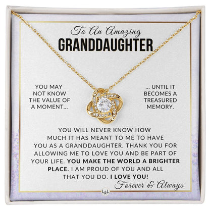 Granddaughter Gift - Proud Of You - Meaningful Granddaughter Gift For Her Birthday, Christmas or For Graduation - Liliana and Liam