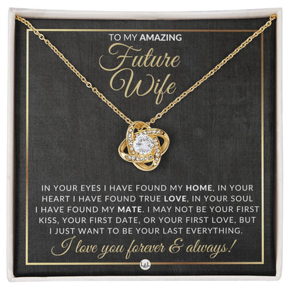 Unique Gift For Future Wife - Pendant Necklace - Sentimental and Romantic Christmas Gift, Valentine's Day, Birthday or Anniversary Present - Liliana and Liam
