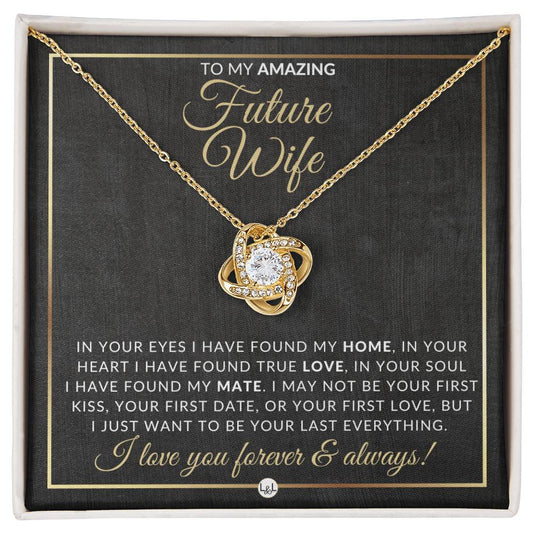 Unique Gift For Future Wife - Pendant Necklace - Sentimental and Romantic Christmas Gift, Valentine's Day, Birthday or Anniversary Present - Liliana and Liam