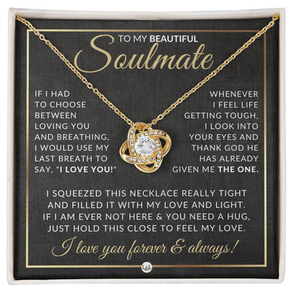 Romantic Gift For Soulmate - Pendant Necklace - Sentimental and Romantic Christmas Gift, Valentine's Day, Birthday or Anniversary Present - Liliana and Liam