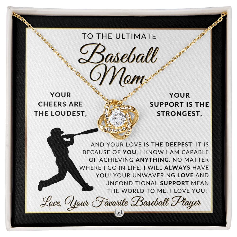 Baseball Mom Gift - Great For Mother's Day, Christmas, Her Birthday, Or As An End of Season Gift - Beautiful Women's Pendant Necklace + Heartfelt Message - Liliana and Liam