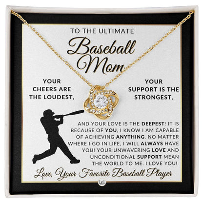Baseball Mom - Knot Pendent Necklace - Gift For Sports Mom - Liliana and Liam