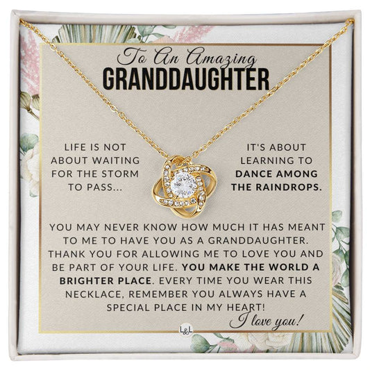 Granddaughter Gift - Dance In The Rain - Meaningful Granddaughter Gift For Her Birthday, Christmas or For Graduation