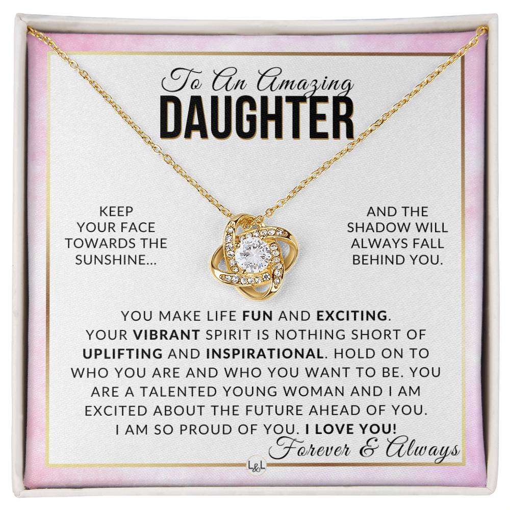 Daughter Gift - Stay True - Beautiful Women's Pendant + Sentimental Keepsake Message For Your Daughter - Perfect for Christmas, Graduation, or her Birthday - Liliana and Liam