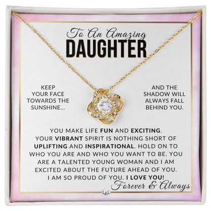 Daughter Gift - Stay True - Beautiful Women's Pendant + Sentimental Keepsake Message For Your Daughter - Perfect for Christmas, Graduation, or her Birthday - Liliana and Liam