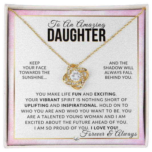 Daughter Gift - Stay True - Beautiful Women's Pendant + Sentimental Keepsake Message For Your Daughter - Perfect for Christmas, Graduation, or her Birthday - Liliana and Liam