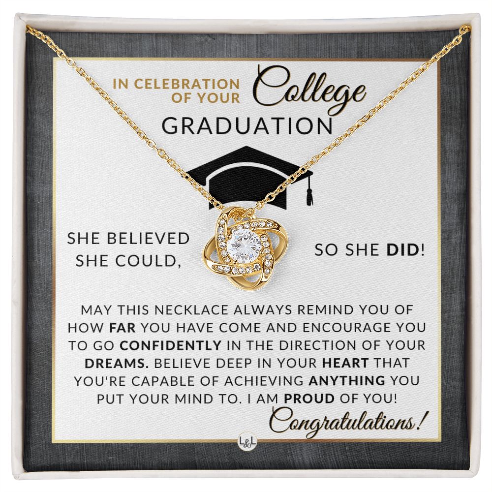 College Graduation Gift For Her - Meaningful Milestone Necklace - 2024 College Graduation Gift For Her