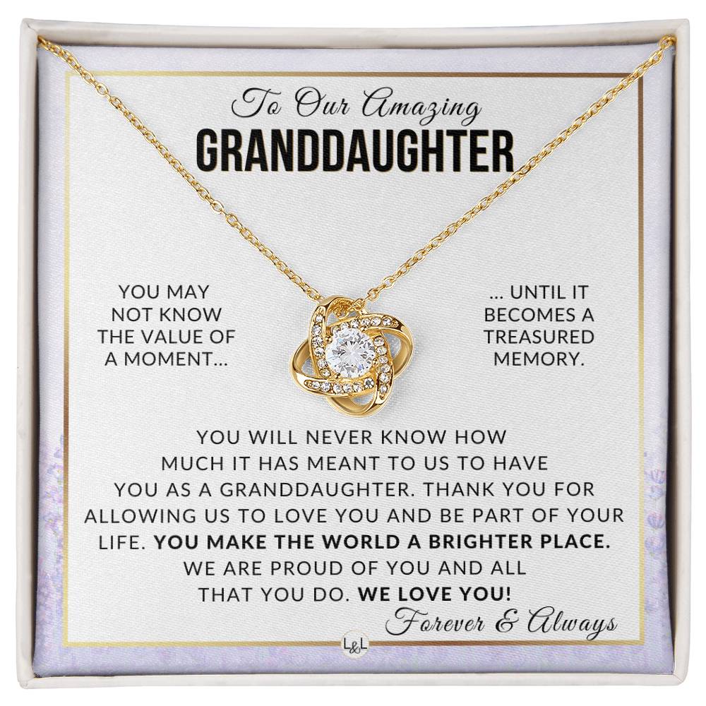 Gift For Our Granddaughter - Proud Of You - Meaningful Granddaughter Gift For Her Birthday, Christmas or For Graduation - Liliana and Liam