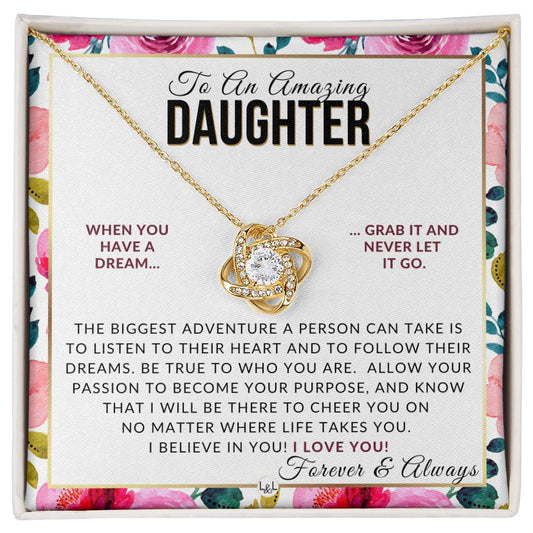 Daughter Gift - Follow Your Dreams - Meaningful Gift For Her Birthday, Christmas or For Graduation - Liliana and Liam