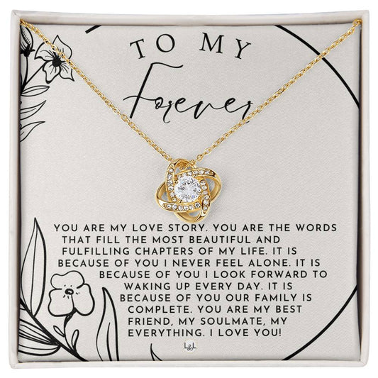 Romantic Gift For Her - My Forever - Beautiful Women's Pendant + Heartfelt Message - Perfect Christmas Gift, Valentine's Day, Birthday or Anniversary Present