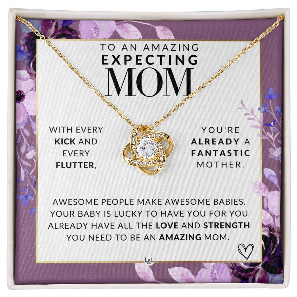 Gift For Expecting Mom - Beautiful Pendant Necklace To Celebrate Mom - Great Birthday, Mother's Day or Christmas Gift Idea For Her