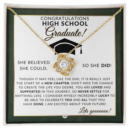 2023 High School Grad Gifts For Her - Meaningful Milestone Necklace - 2023 HS Graduation Gift Idea For A Graduating Girl