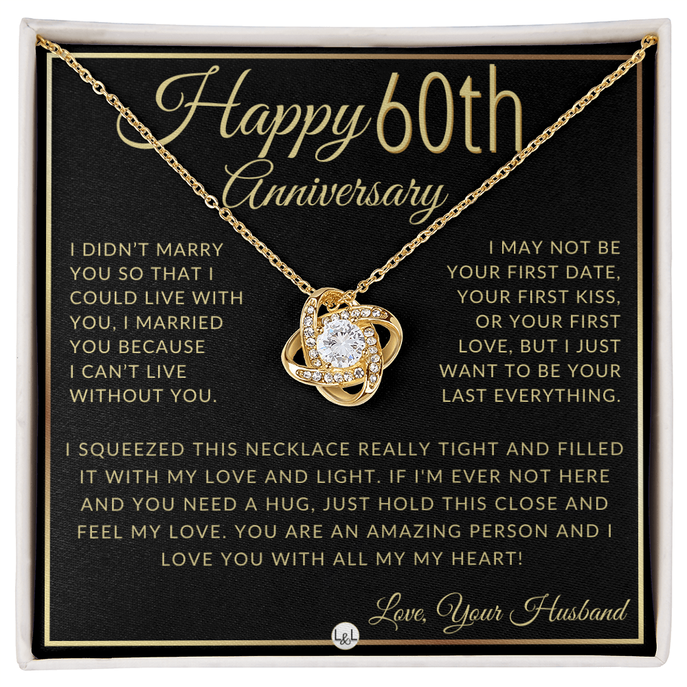 60th Anniversary Gift for Wife - Forever & Always Necklace