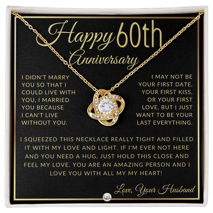 60th Anniversary Gift for Wife - Forever & Always Necklace