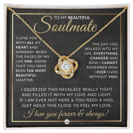 Best Gift For Your Soulmate - Pendant Necklace - Sentimental and Romantic Christmas Gift, Valentine's Day, Birthday or Anniversary Present