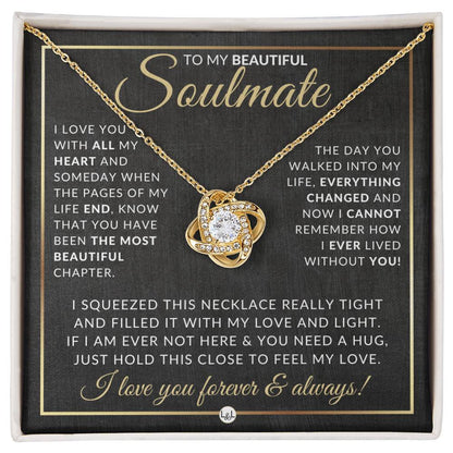 Best Gift For Your Soulmate - Pendant Necklace - Sentimental and Romantic Christmas Gift, Valentine's Day, Birthday or Anniversary Present - Liliana and Liam