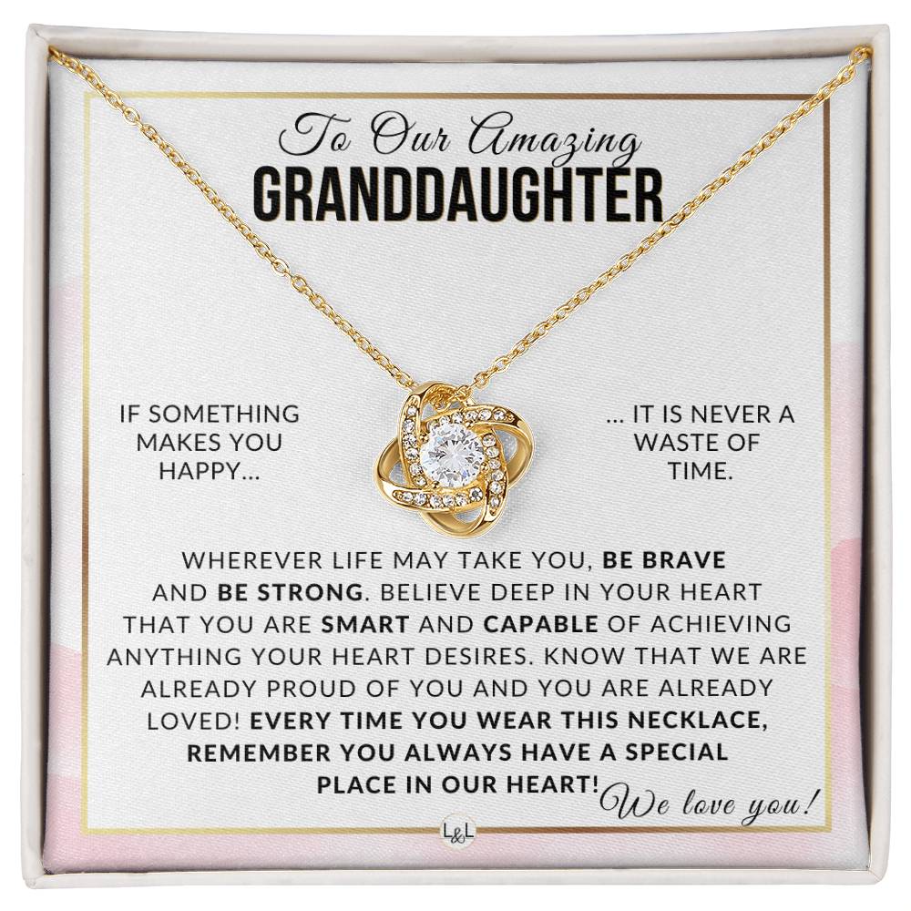 Gift For Our Granddaughter - Be Brave, Be Strong - Meaningful Granddaughter Gift For Her Birthday, Christmas or For Graduation - Liliana and Liam