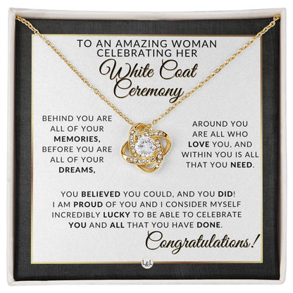 White Coat Ceremony Gifts, Pharmacy School , Nurse, Vet, Dentist, Veterinarian, Physical Therapy Graduation - Pendant Necklace - Graduation Gift Idea For Her - Liliana and Liam