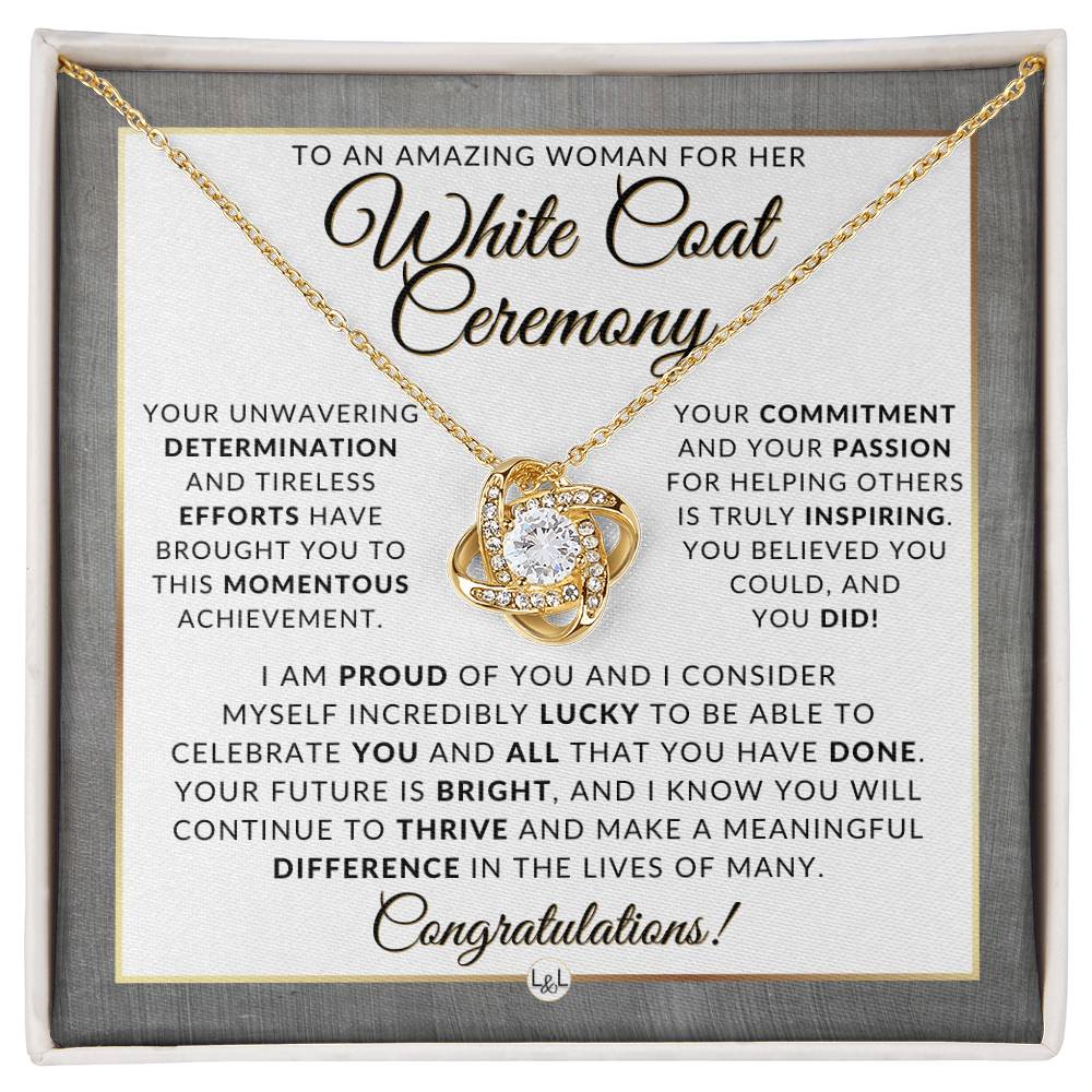 White Coat Ceremony Necklace for the Aspiring Medical Professional - Graduation Gift Idea For Her - Future Doctor