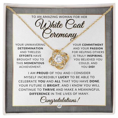 White Coat Ceremony Necklace for the Aspiring Medical Professional - Graduation Gift Idea For Her - Future Doctor - Liliana and Liam