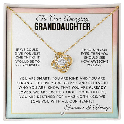 Gift For Our Granddaughter - With All My Heart - Meaningful Granddaughter Gift For Her Birthday, Christmas or For Graduation - Liliana and Liam
