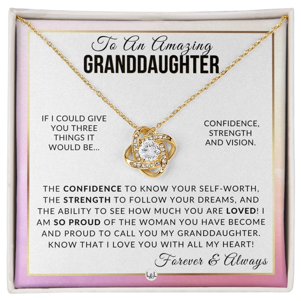 Granddaughter Gift - Forever and Always - Meaningful Granddaughter Gift For Her Birthday, Christmas or For Graduation