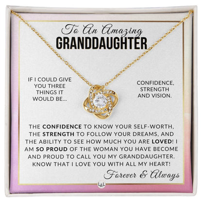 Granddaughter Gift - Forever and Always - Meaningful Granddaughter Gift For Her Birthday, Christmas or For Graduation - Liliana and Liam