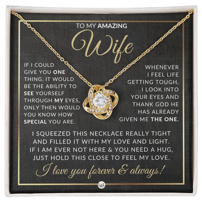 Gift Idea For Wife Who Has Everything - Pendant Necklace - Sentimental and Romantic Christmas Gift, Valentine's Day, Birthday or Anniversary Present - Liliana and Liam