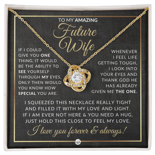 Gift Idea For Future Wife Who Has Everything - Pendant Necklace - Sentimental and Romantic Christmas Gift, Valentine's Day, Birthday or Anniversary Present - Liliana and Liam