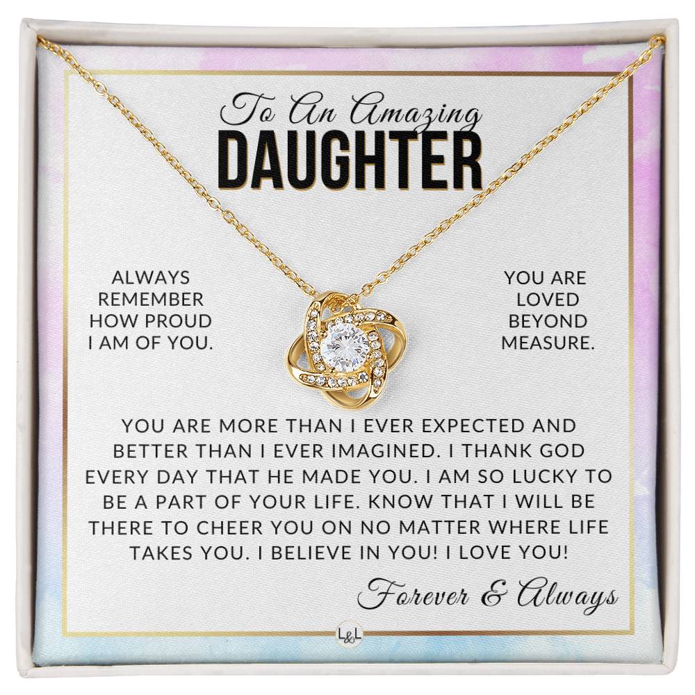 Daughter Gift - I Thank God - Meaningful Gift For Her Birthday, Christmas or For Graduation - Liliana and Liam