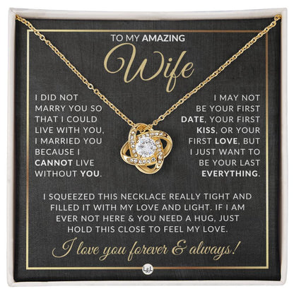 Gift For Wife After Marriage - Pendant Necklace - Sentimental and Romantic Christmas Gift, Valentine's Day, Birthday or Anniversary Present - Liliana and Liam