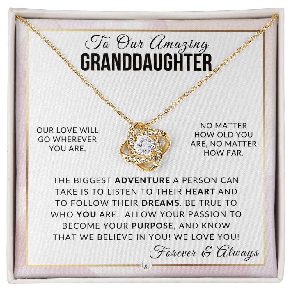 Gift For Our Granddaughter - Passion to Purpose - Meaningful Granddaughter Gift For Her Birthday, Christmas or For Graduation - Liliana and Liam