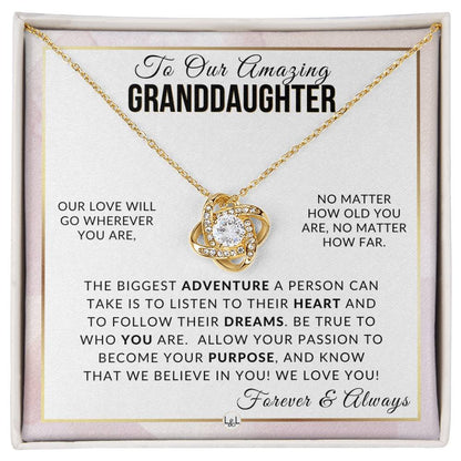 Gift For Our Granddaughter - Passion to Purpose - Meaningful Granddaughter Gift For Her Birthday, Christmas or For Graduation - Liliana and Liam