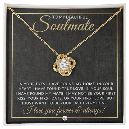 Unique Gift For Soulmate - Pendant Necklace - Sentimental and Romantic Christmas Gift, Valentine's Day, Birthday or Anniversary Present - Liliana and Liam