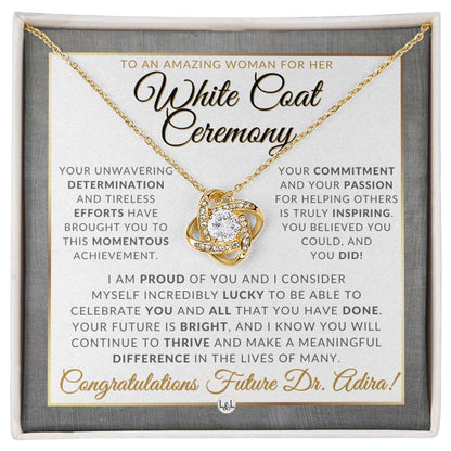 White Coat Ceremony Necklace - Liliana and Liam
