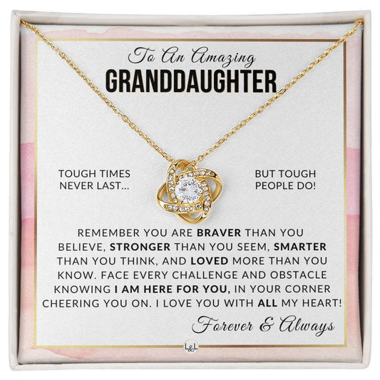 Granddaughter Gift - Braver, Stronger, Smarter - Meaningful Granddaughter Gift For Her Birthday, Christmas or For Graduation