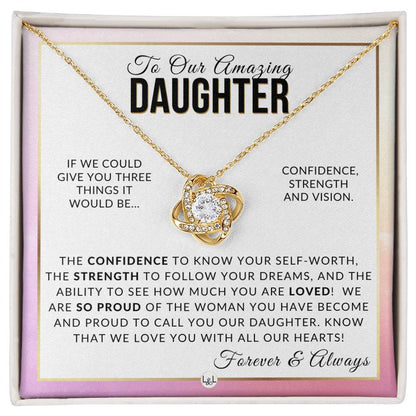 Gift For Our Daughter - Forever and Always - Meaningful Gift For Her Birthday, Christmas or For Graduation - Liliana and Liam