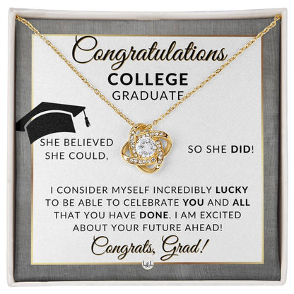 Graduation Gift For College Girl - Beautiful Women's Pendant - Perfect College Graduation Gift For Her - Great Gift For College Graduation Party - Liliana and Liam