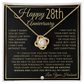 28th Anniversary Gift For Wife - Beautiful Women's Pendant Necklace + Heartfelt Anniversary Message - Liliana and Liam