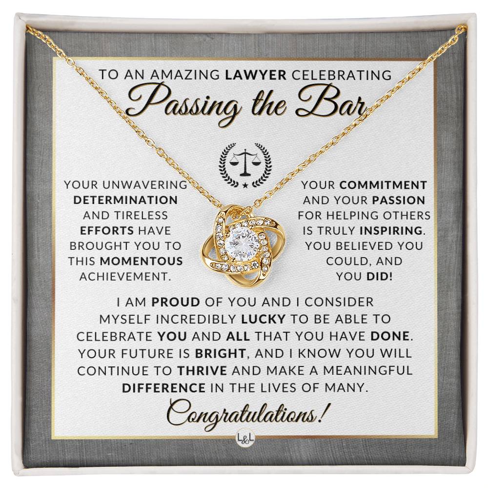 Passing The Bar - Congratulations Gift For New Lawyer, Lawyer Graduation - Law School Graduation Gift Idea For Her - Liliana and Liam